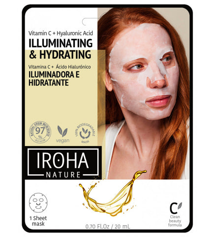 Maschere per il viso. Vitamina C + Acido Ialuronico - IROHA NATURE