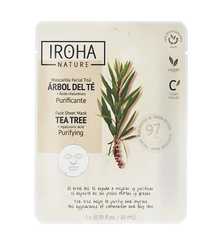 Natural Extracts. Maschera purificante all'albero del tè - {IROHA NATURE